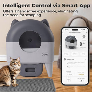 Kotak Pasir Kucing Otomatis Pintar Kapasitas Besar 75L dengan Kontrol Aplikasi Wi-Fi dan Filter Penghilang Bau untuk Banyak Kucing - Product Image 2
