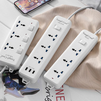 Multiprise multi-standards compatible avec les prises UK/US/EU, plusieurs prises, ports de charge USB, extension certifiée CE