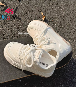 Zapatos de Mujer para Otoño e Invierno, Zapatos Blancos 2024, Nuevos Zapatos Casuales con Suela Gruesa y Elevada - Product Image 5