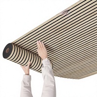 Autocollant mural en PVC auto-adhésif, motif en treillis imitation bois, design moderne texturé 3D, résistant à l'humidité, imperméable aux murs