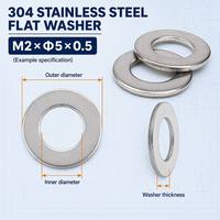 Factory Custom Stainless Steel 304 Flat Plain Thin Round Lock Small Size Washers DIN433