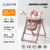Chaise haute pliable pour bébé, série multifonctionnelle, portable et électrique, chaise à bascule pour nourrisson, plusieurs styles et couleurs au choix