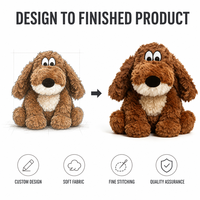 Jouet en peluche pour chien personnalisé, directement de l'usine, à partir de vos illustrations, OEM ODM, poupée en peluche pour marques IP originales