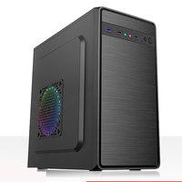 Boîtier d'ordinateur de bureau ATX Full Tower 2026 avec alimentation, panneau latéral en alliage d'aluminium à dissipation thermique avec fenêtre, boîtier vide