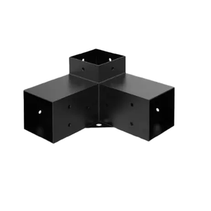 Supports en alliage à 3 voies pour pergolas et tonnelles de jardin, utilisation extérieure sur terrasse et balcon, pour bois de 4x4, support incliné pour toit à 15° - Product Image 6