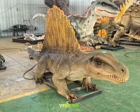 Modèle de dinosaure animatronique en silicone et métal personnalisé, réaliste, Dimetrodon, pour une utilisation en intérieur/extérieur, centre commercial, décoration de la maison