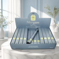 Pour Elle Eau de Parfum en Spray Bleu Ciel Flacon Élancé Boîte Pétales Marbrés Intérieur Lumineux Élégant Longue Durée