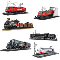Reobrix 66019 -- 66807 Série Ferroviaire Blocs de Construction Mécaniques MOC Train à Vapeur Urbain Briques Ornamentales Kits Cadeaux