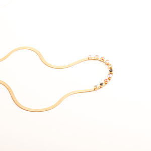 Collar con colgante de circón de estilo Vintage a la moda, collar de joyería impermeable antioxidante con cuentas de acero inoxidable - Product Image 6