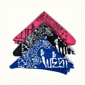 Wholesale Promotion Custom Cotton Classic Paisley Bandana Multifunction Sports Square Headwear Scarf - Product Image 2