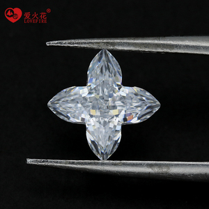 Nhanh chóng vận chuyển 5A bán buôn lỏng đá quý Đặc biệt hoa <span class=keywords><strong>Fancy</strong></span> cut Zircon đá Lily Shape tổng hợp trắng <span class=keywords><strong>CZ</strong></span> <span class=keywords><strong>Cubic</strong></span> <span class=keywords><strong>Zirconia</strong></span> - Product Image 1