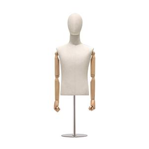 High End ucuz erkek erkekler manken ahşap kollar üst yarım vücut erkek plastik manken takım elbise ekran - Product Image 3