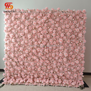 Nouvelle Arrivée Mur floral 5D de roses vertes et blanches, design élégant, pour mariage, toile de fond florale, décoration d'événements - Product Image 6