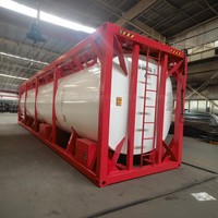 Conteneur-citerne à eau de 40 pieds en acier inoxydable 304, capacité 50 m³, avec poutre Q235B, poids propre de 10 000 kg, pour systèmes de transport