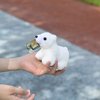 8cm mignon ours blanc poupée en peluche porte-clés jouets ours polaire pendentif porte-clés Mini peluche jouets sac bijoux sac pendentif à breloque