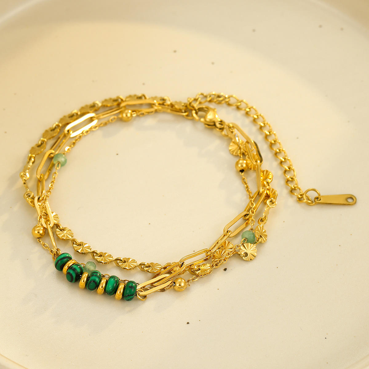 Gold Textured Cuff Bracelet