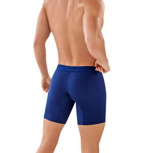 Vente en gros Caleçon Sous-vêtement de sport pour homme Grande taille Slip respirant Personnalisé Luxe Long Boxer pour homme - Product Image 5
