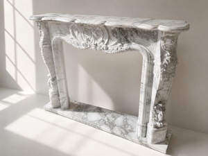 Customized Marble Fireplace Modern Hand Carved Luxury Arabescato Corchia Marble Fireplace Mantel Marble Fireplace Surround - Product Image 4