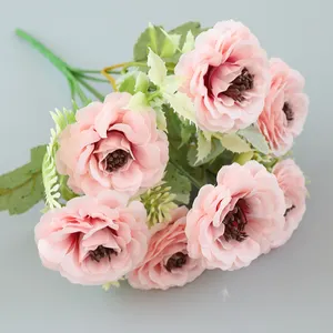 Bunga Sutra Hiasan Tengah Bunga Palsu, untuk Bunga Meja Pernikahan
