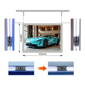 กรอบโปสเตอร์ไฟ LED แบบแขวนสำหรับอสังหาริมทรัพย์ จอแสดงผลหน้าต่าง กล่องไฟโฆษณาอะคริลิคบางเฉียบ - Product Image 2