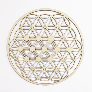Parete Art decoro in legno con disegno intagliato Vintage artigianato in legno segni di placche di vita del fiore per la decorazione della parete - Product Image 1