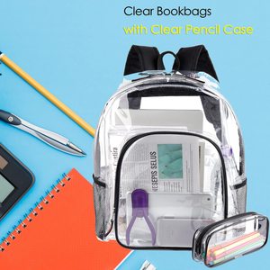 <span class=keywords><strong>Sac</strong></span> <span class=keywords><strong>à</strong></span> <span class=keywords><strong>dos</strong></span> personnalisé avec logo, en PVC robuste, transparent, avec cadre interne, fermeture éclair, port USB, sangle renforcée pour l'école et l'université - Product Image 4