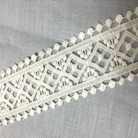 Dentelle en fibre de lait pour vêtements, dentelle sexy en polyester pour chaussures et sacs, dentelle personnalisée