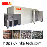 Déshydrateur industriel automatique à air chaud en acier inoxydable haute capacité pour la transformation alimentaire : viande séchée, saucisses, poitrine de poulet