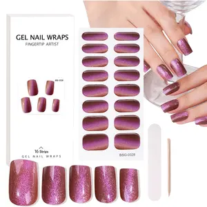 Nhà Máy Giá Nail Stickers cung cấp lâu dài bán chữa khỏi Gel Nail sticker với đèn LED Gel Nail kết thúc tốt đẹp