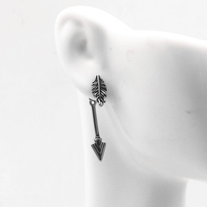 Pendientes de flecha yunnique, diseño de hoja de acero de titanio, joyería de moda para hombres y mujeres - Product Image 2