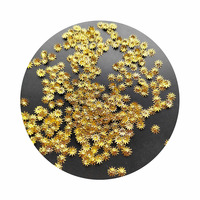 Charmes pour ongles en forme de soleil doré 3D - 100 pièces/lot 7MM Petits cabochons en forme de soleil doré Accessoires pour ongles pour l'artisanat DIY Décoration de manucure