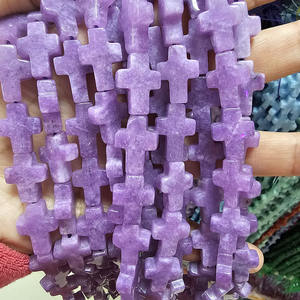 MJ3198 <span class=keywords><strong>Piedra</strong></span> Semipreciosa Natural, Cuentas <span class=keywords><strong>de</strong></span> <span class=keywords><strong>Jade</strong></span> <span class=keywords><strong>Verde</strong></span> Teñidas en Varios Colores con Forma <span class=keywords><strong>de</strong></span> Cruz - Product Image 6