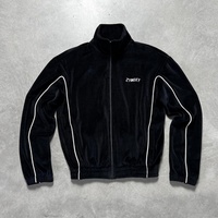 Fabricante de Ropa Personalizada, Chaqueta y Pantalones de Terciopelo Azul Reflectante 3M, Traje Deportivo de Dos Piezas, Chándal de Terciopelo Extra Grande