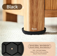 Glisseurs de meubles en PVC robustes, réutilisables, antidérapants, pour tapis, parquet, carrelage, canapé, lit, électroménager