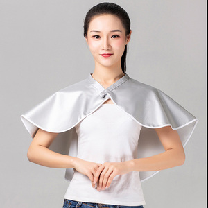 Cape de coiffure courte imperméable et anti-adhésive de haute qualité, teinte à l'huile, pour salon de coiffure et maquillage, avec logo - Product Image 6