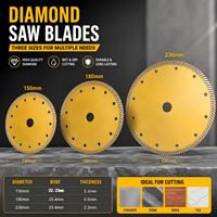 Lame de scie segmentée diamantée industrielle de 236 mm pour découpe à sec/humide du béton et de la pierre - Personnalisable OEM/ODM/OBM - Garantie 3 ans