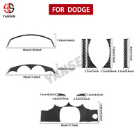 Autocollant de garniture de couverture de cluster de compteur de vitesse de voiture en Fiber de carbone pour Dodge Challenger 2008-2010 accessoires d'intérieur de voiture