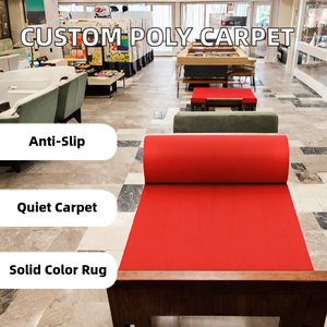 Alfombra Kilim de Poliéster Personalizada, Antideslizante, Reductora de Ruido, Color Sólido, para Bodas, Hoteles y Espacios Públicos, Tejida - Product Image 2