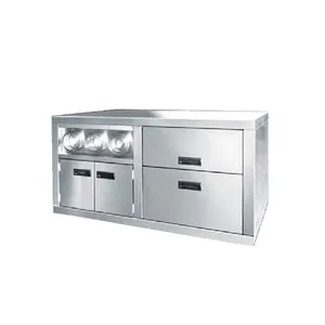 Mesa de trabajo de acero inoxidable para cocina, VCL-120 de cocina de comida rápida, con Chips