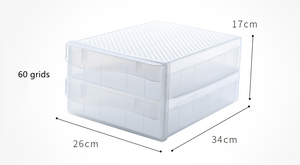 <span class=keywords><strong>2025</strong></span> nóng bán nhà bếp ngăn kéo 2 lớp 60 lưới trứng lưu trữ Crisper hộp di động dã ngoại trứng lưu trữ hộp nhựa organizador huevo - Product Image 5