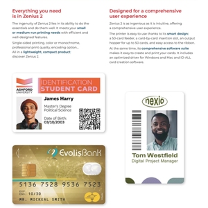 Imprimante de cartes <span class=keywords><strong>Evolis</strong></span> <span class=keywords><strong>Zenius</strong></span> 2, très vendue, pour cartes d'identité, de contrôle d'accès, de travail, de membre, d'étudiant, de carte de visite, impression recto simple - Product Image 6