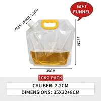 Pochette transparente sans BPA avec bec verseur et bouchon anti-déversement pour l'emballage de jus frais, lait, thé, eau minérale