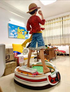 Figure d'anime de haute qualité 2,1 m, statue en résine, personnage grandeur nature 1:1, figurine d'action Luffy pour la décoration de grande fête, magasin d'anime - Product Image 5