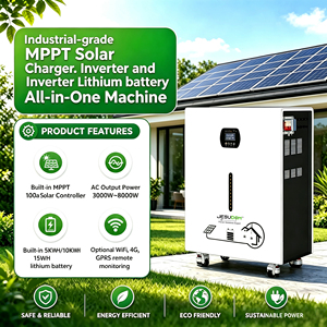 Convertisseur solaire hybride tout-en-un 1000W 2000W avec batterie de stockage d'énergie au lithium intégrée, chargeur solaire et secteur MPPT - Product Image 3