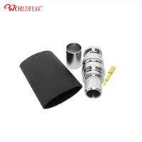 Connecteur droit sans soudure (EZ) à sertir mâle BNC étanche 50Ohm pour câble RG8 KMR400 WDFR400 RG213 RG214 H1000