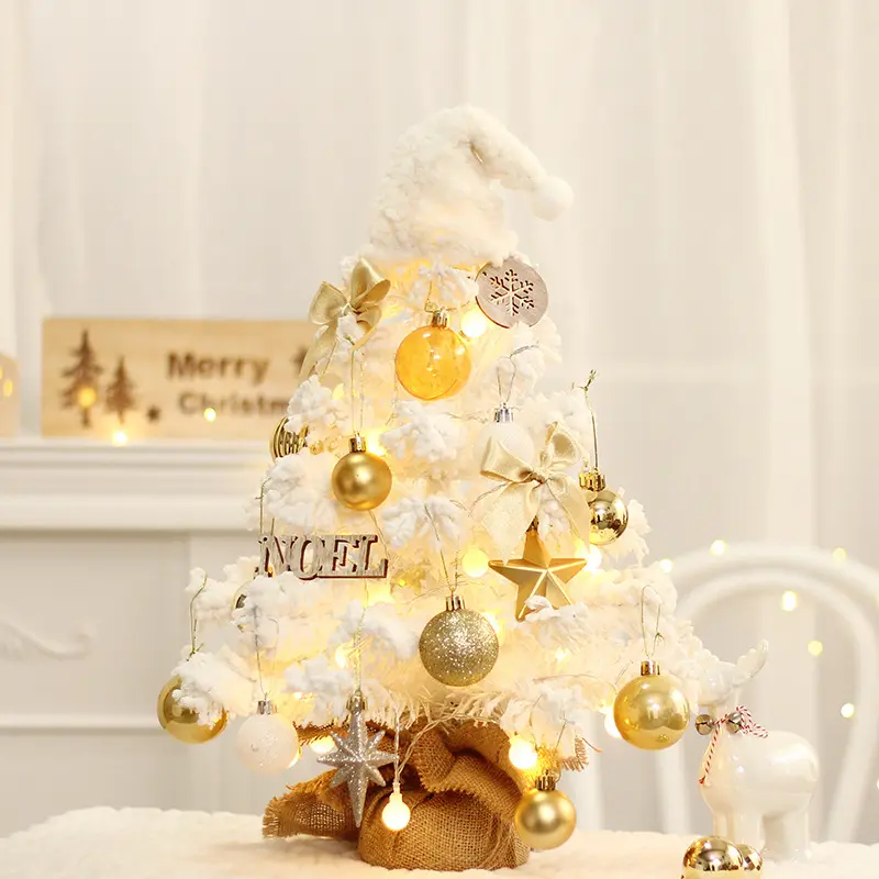 ミニデスクトップクリスマスツリー家庭用小さなクリスマスシーン雰囲気の装飾クリスマスツリー子供の装飾品