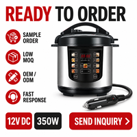 Cuisinière électrique portable 12V DC 350W pour voiture, camion, camping-car, camping, avec menu intelligent, panneau numérique, pour riz, soupe, ragoût