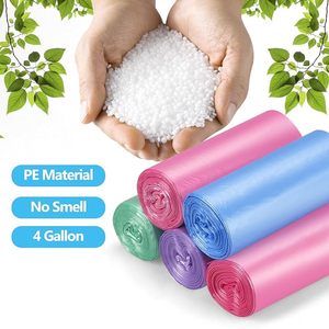 Small 4 Gallon PE Trash Bags Recycled Materials Bathroom & Office Garbage Bags for Exhibition Use Multicolor - Product Image 2