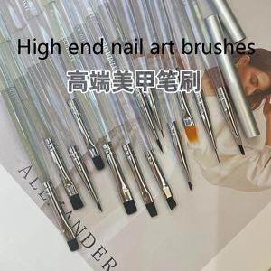 Ensemble de pinceaux à ongles avec manche en acrylique, poils doux, logo personnalisé OEM ODM, pinceaux pour la peinture au gel UV, outils de beauté pour salon - Product Image 2
