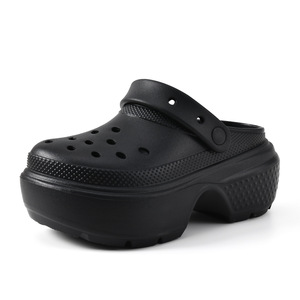 New Snow House Women's <b>Clogs</b> Thick Sole Closed Toe EVA Non Slip Breathable 5cm Height Increase Beach Swim Sandals White Black - Product Image 5